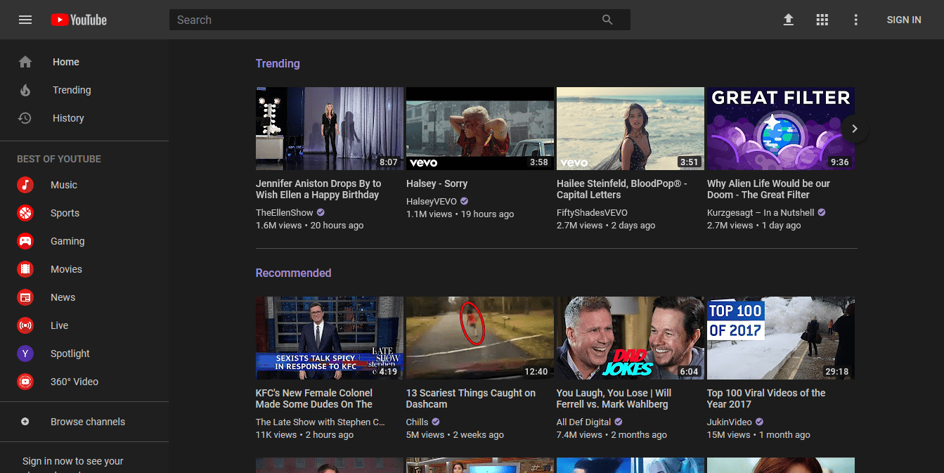 Home Page new layout